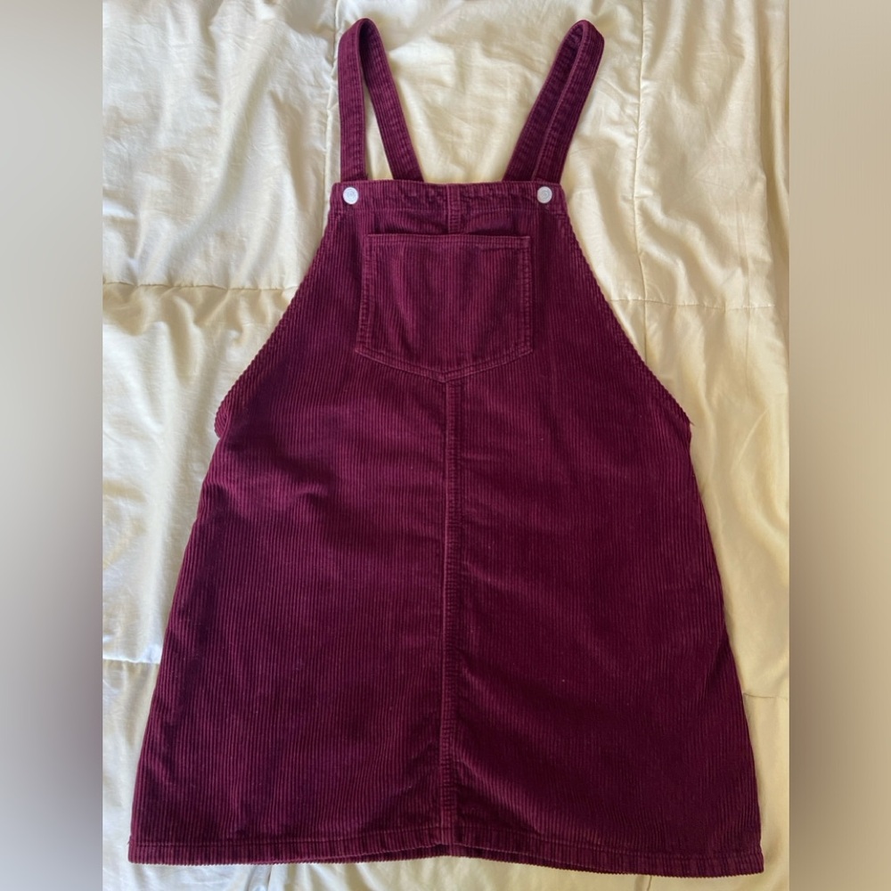 Topshop Corduroy Pinafore Dress